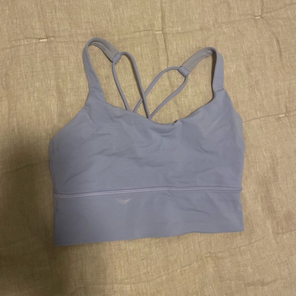 Lulu Lemon Flow Y sports bra periwinkle blue